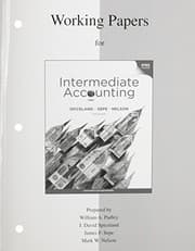 Rent Working Papers to accompany Intermediate Accounting