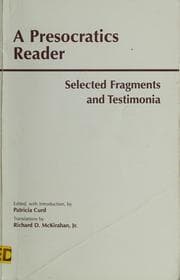Rent A Presocratics Reader